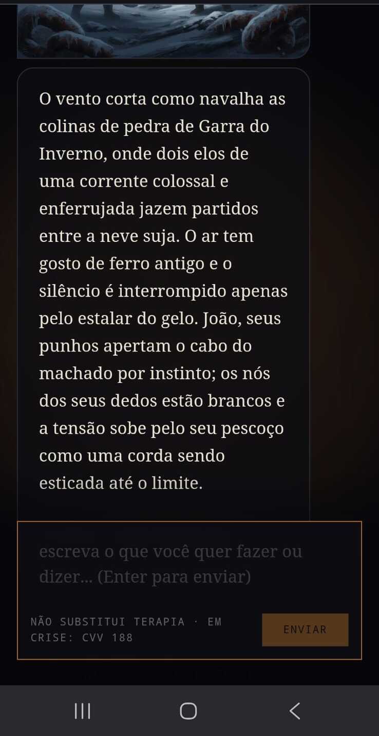 SoulDungeon no celular — narrativa imersiva
